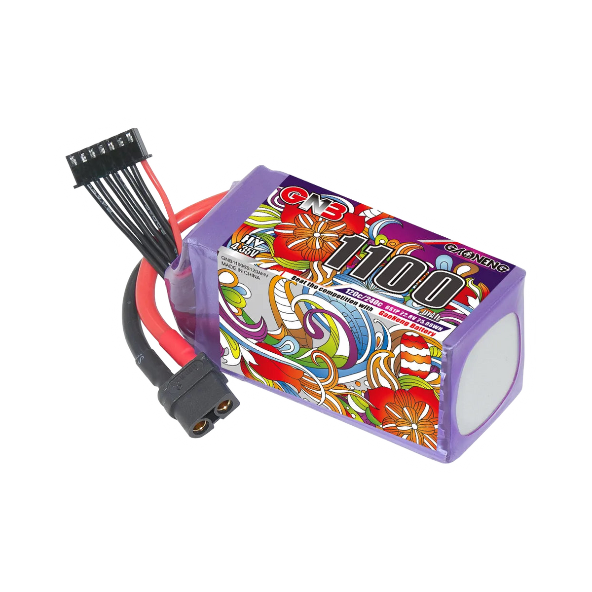GNB 1100mAh 22.8V 6S 120C XT60 LiHV Battery [DG]