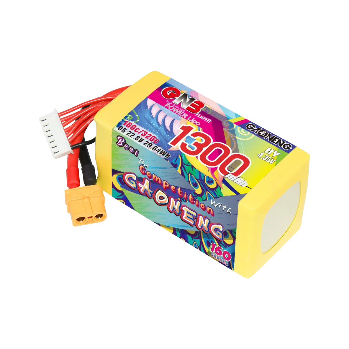 GNB 1300mAh 22.8V 6S 160C XT60 LiHV Battery [DG]