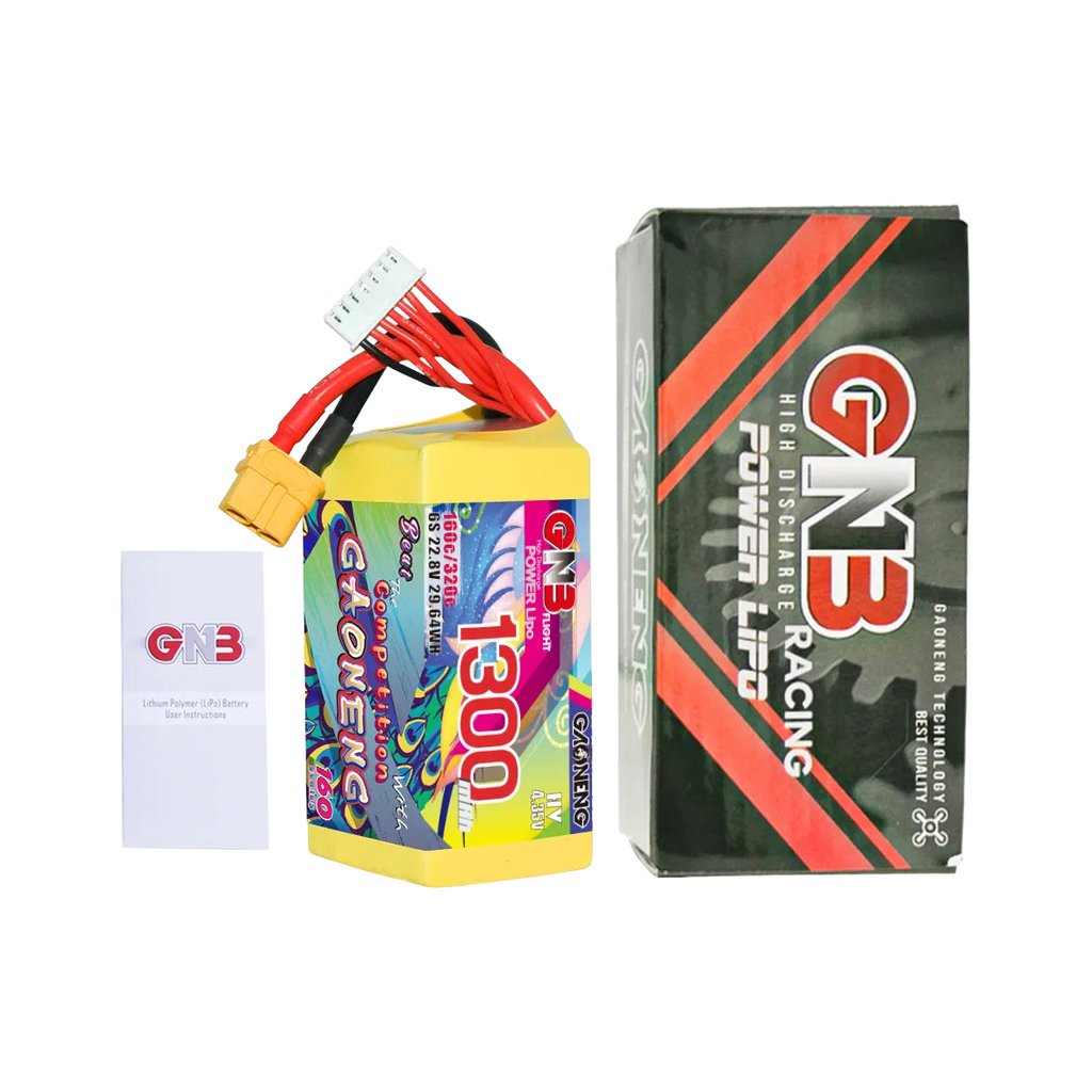 GNB 1300mAh 22.8V 6S 160C XT60 LiHV Battery [DG]