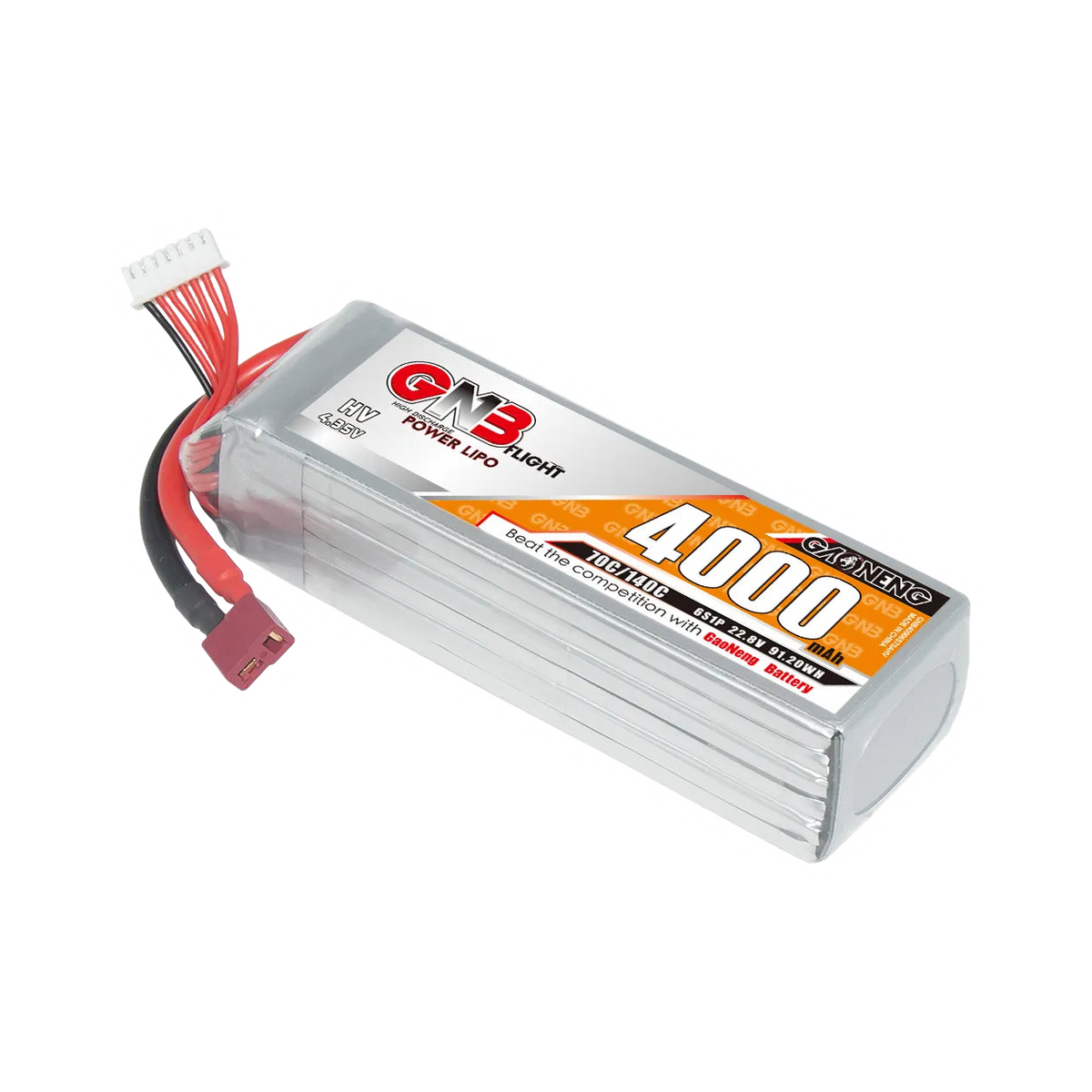 GNB 4000mAh 22.8V 6S 70C T-Plug LiHV Battery [DG]