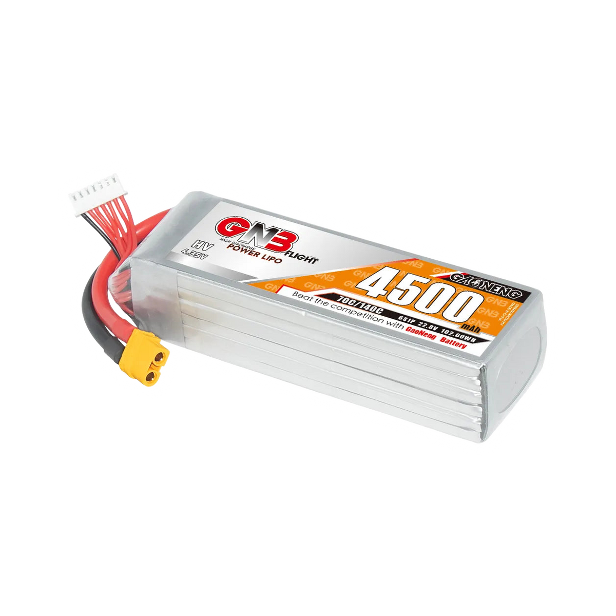 GNB 4500mAh 22.8V 6S 70C XT60 LiHV Battery [DG]