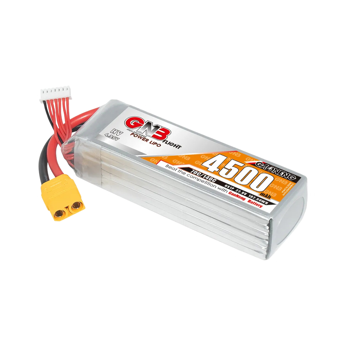 GNB 4500mAh 22.8V 6S 70C XT90 LiHV Battery [DG]