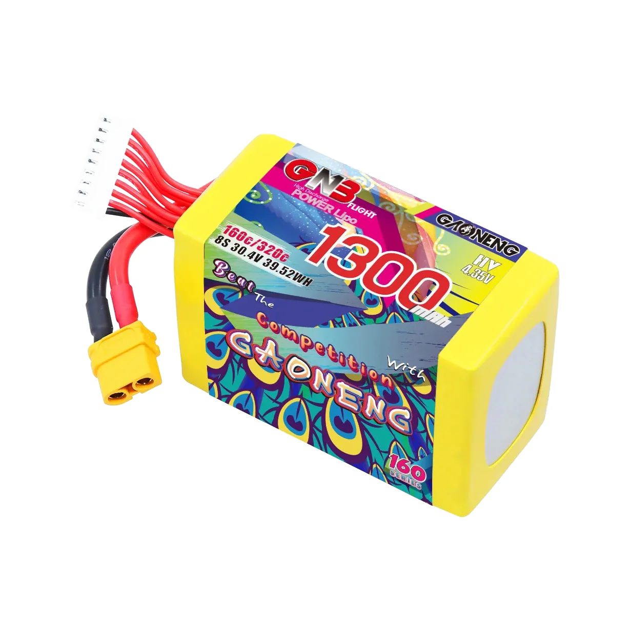 GAONENG GNB LiHV 8S 30.4V 1300mAh 160C XT60 LiPo Battery – dark mode image 2