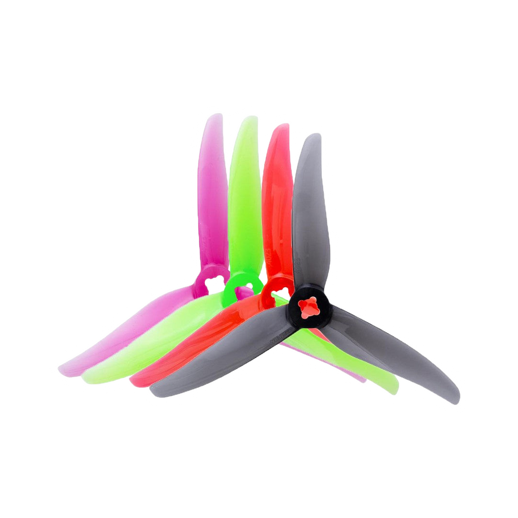Gemfan Hurricane 4023 4" Durable 3-Blade Propeller w/M5 Adapters - 1.5mm Shaft  (2CW + 2CCW)