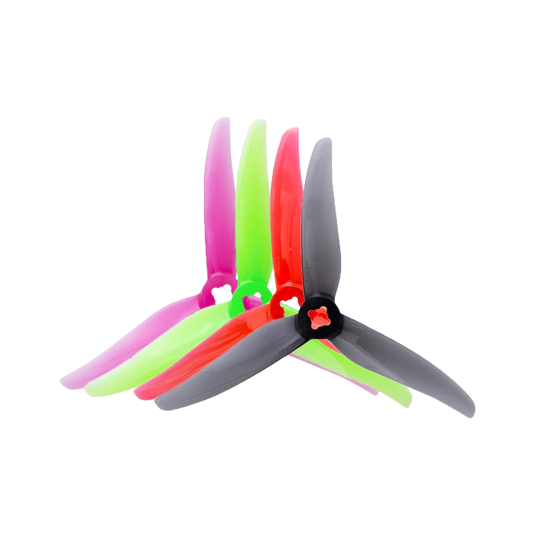 Gemfan Hurricane 4023 4" Durable 3-Blade Propeller w/M5 Adapters - 1.5mm Shaft  (2CW + 2CCW)