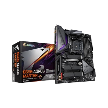 Gigabyte B550 AORUS MASTER AMD Ryzen ATX Motherboard 4xDDR4 6xSATA 2xM.2 2xPCIEx16 LAN RAID WF6 BT 4xUSB3.2 1xUSB-C [PC]