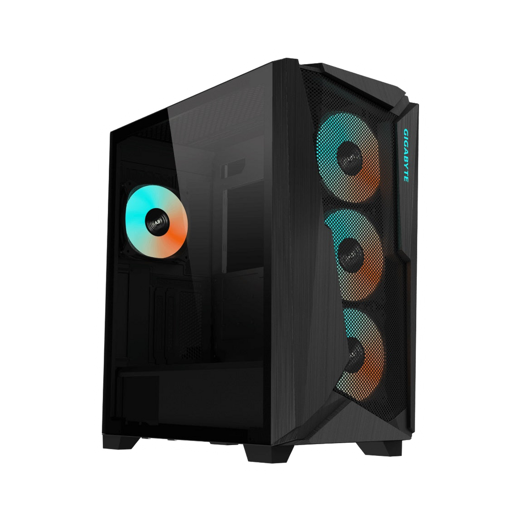 Gigabyte C301 RGB Tempered Glass E-ATX Black Mid Tower Gaming Chassis 2x3.5" 2x2.5" 2xUSB3.0 Detachable Dust Filter Liquid Cooling PSU Standard ATX [PC]