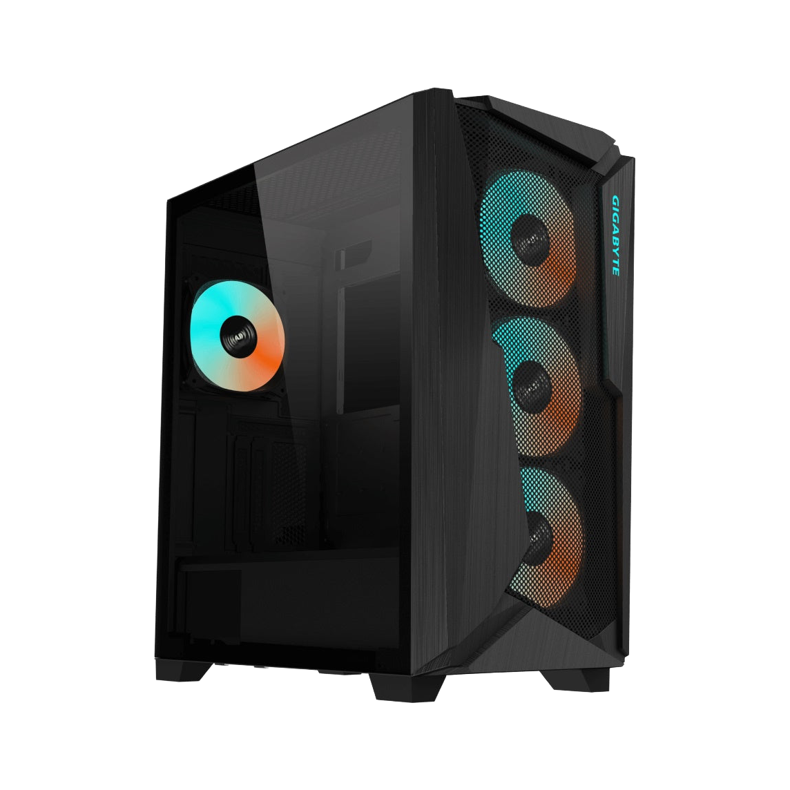 Gigabyte C301 RGB Tempered Glass E-ATX Black Mid Tower Gaming Chassis 2x3.5" 2x2.5" 2xUSB3.0 Detachable Dust Filter Liquid Cooling PSU Standard ATX [PC]