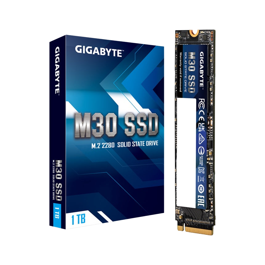 Gigabyte M30 1TB SSD, M.2 2280, PCI-E 3.0 x4, NVMe 1.3, Sequential Read ~3500 MB/s, Sequential Write ~3000 MB/s [PC]