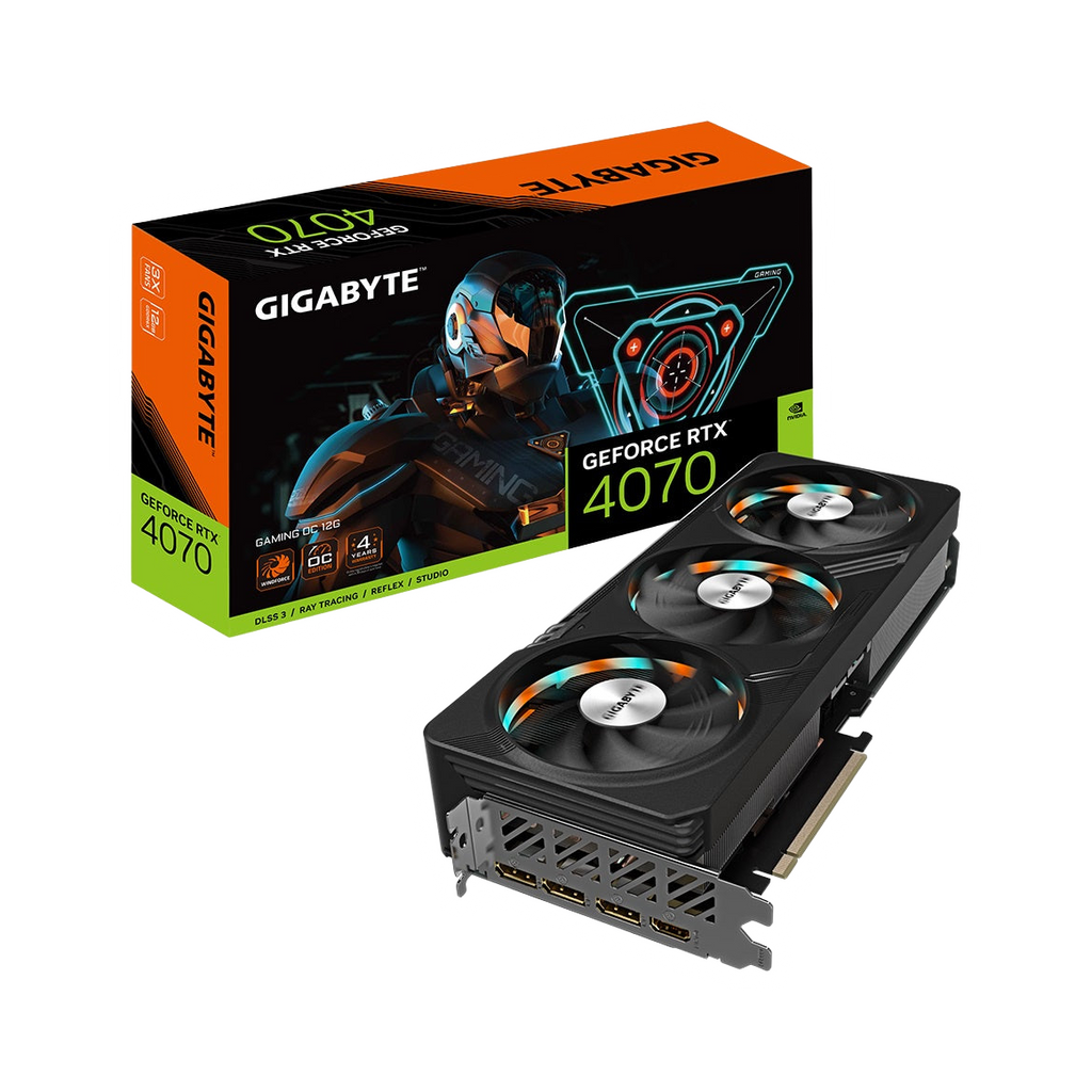 Gigabyte nVidia GeForce RTX 4070 GAMING OC 12GD 1.0 GDDR6X Video Card, PCI-E 4.0, 2565 MHz Core Clock, 3x DP 1.4a, 1x HDMI 2.1 [PC]