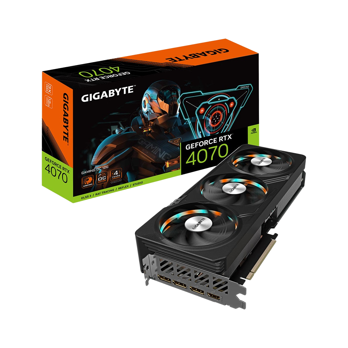 Gigabyte nVidia GeForce RTX 4070 GAMING OC 12GD 1.0 GDDR6X Video Card, PCI-E 4.0, 2565 MHz Core Clock, 3x DP 1.4a, 1x HDMI 2.1 [PC]