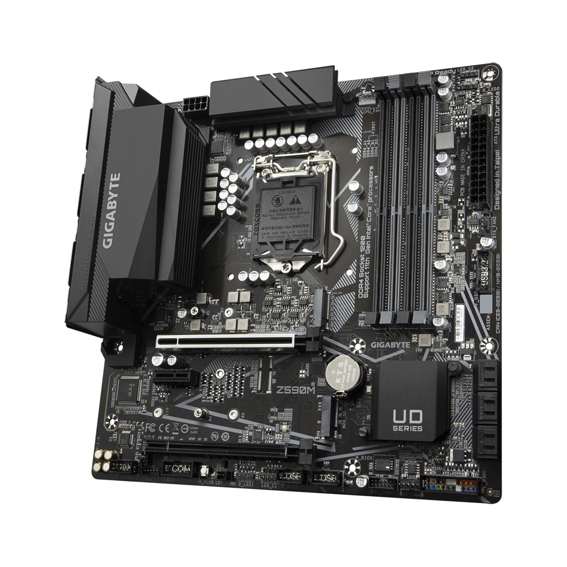 Gigabyte Z590M LGA1200 2 x M.2 DVi HDMI DP port for Intel 10th 11th Gen CPU mATX [PC]