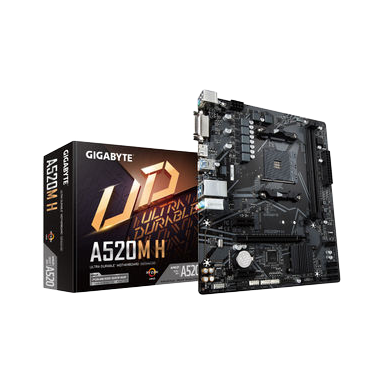Gigabyte A520M H AMD MATX MB 2xDDR4 1xM.2 PCIE3.0 1xHDMI 1xDVI GA-A520M-H [PC]