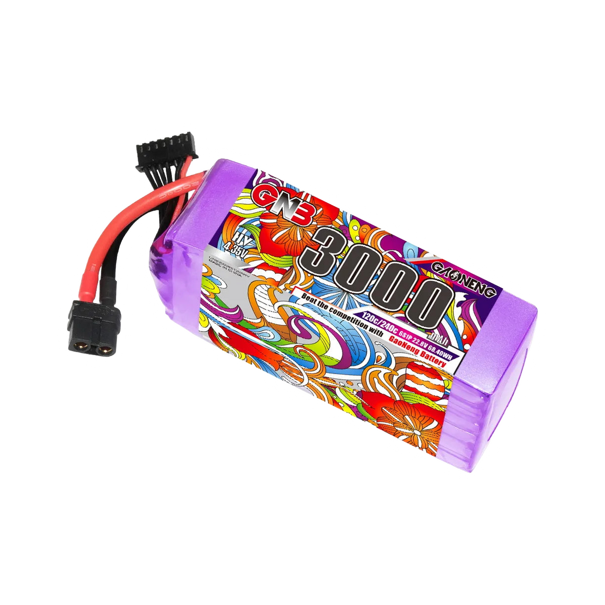 GNB 3000mAh 22.8V 6S 120C XT60 LiHV Battery [DG]