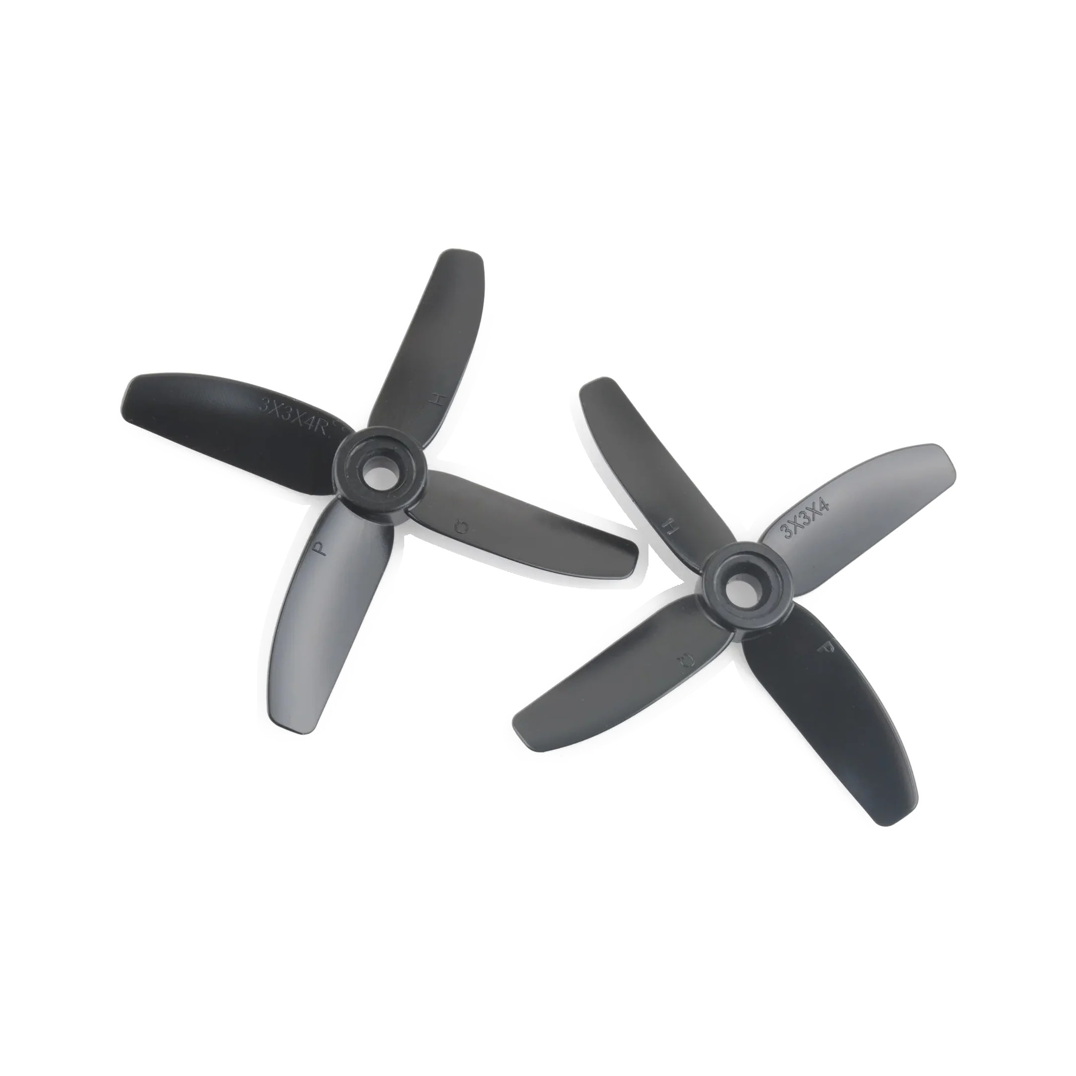 HQProp 3x3x4 black propellers - transparent dark mode image