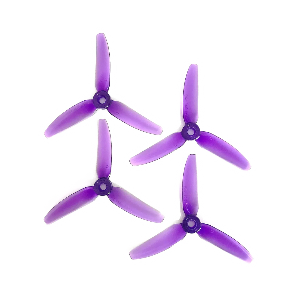 HQProp 4x4.3 purple propellers - transparent dark mode image 2