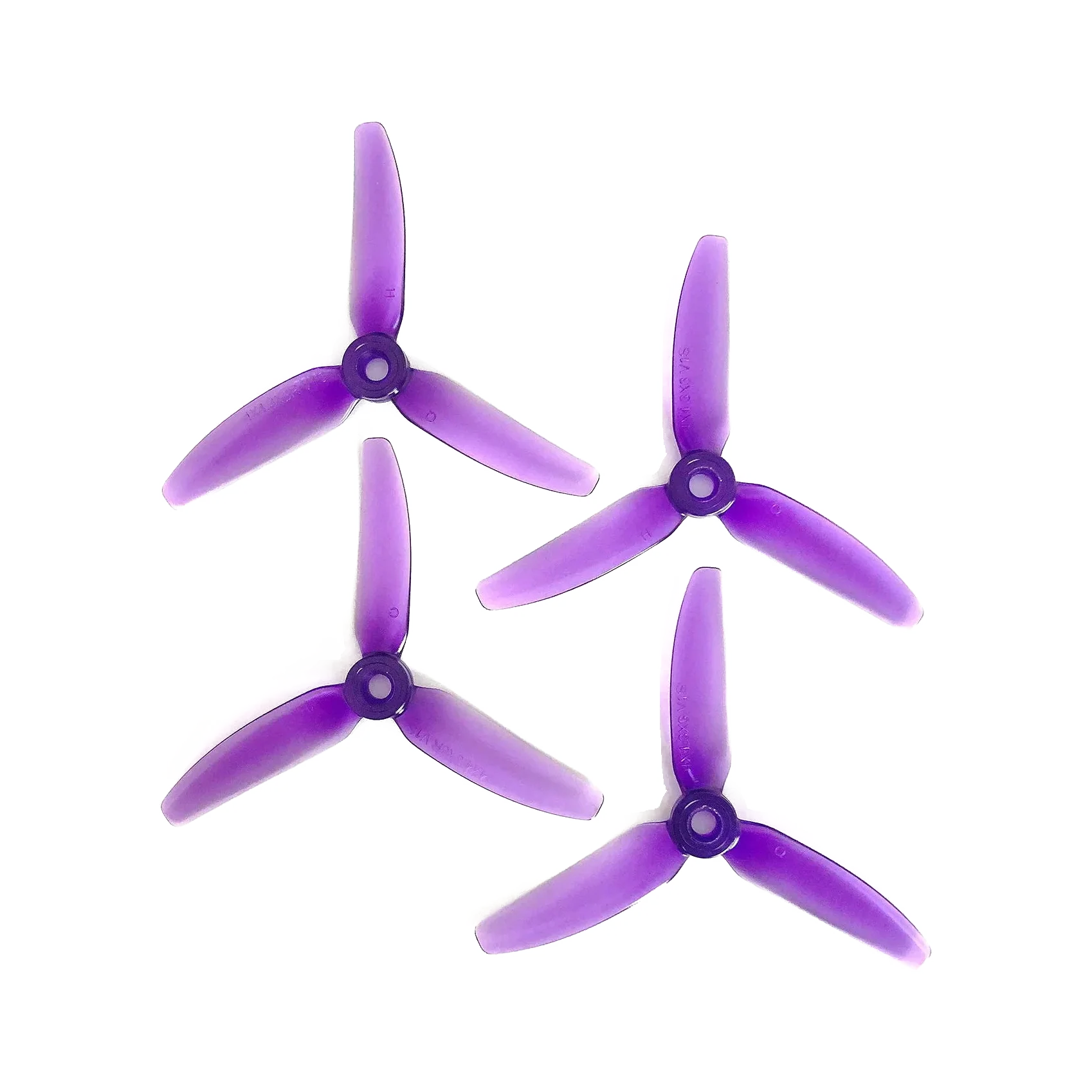 HQProp 4x4.3 purple propellers - transparent dark mode image 2