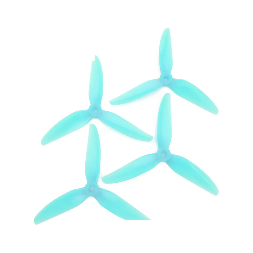 HQProp 5X5X3V1S Light Blue propellers — dark-mode product image
