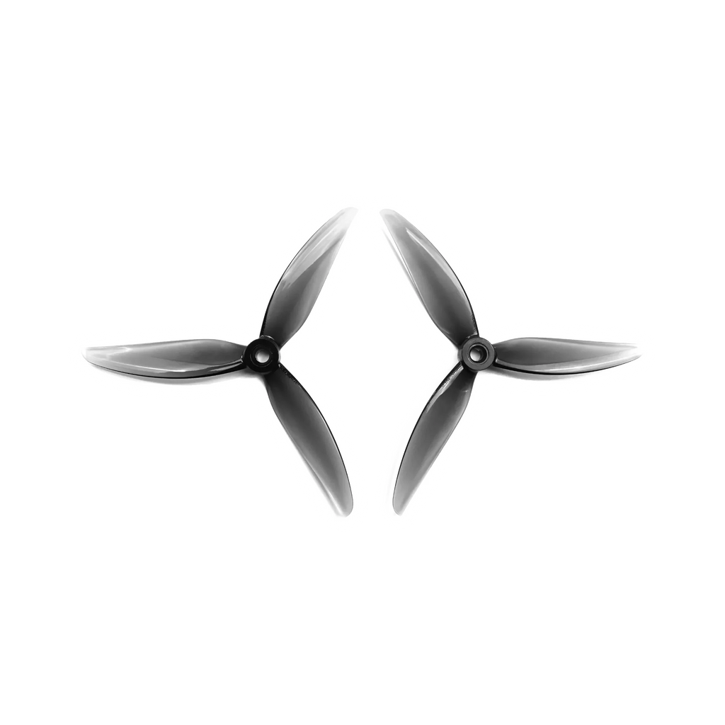 HQProp FlowerPig R29.5 grey propellers — transparent dark-mode product image 2