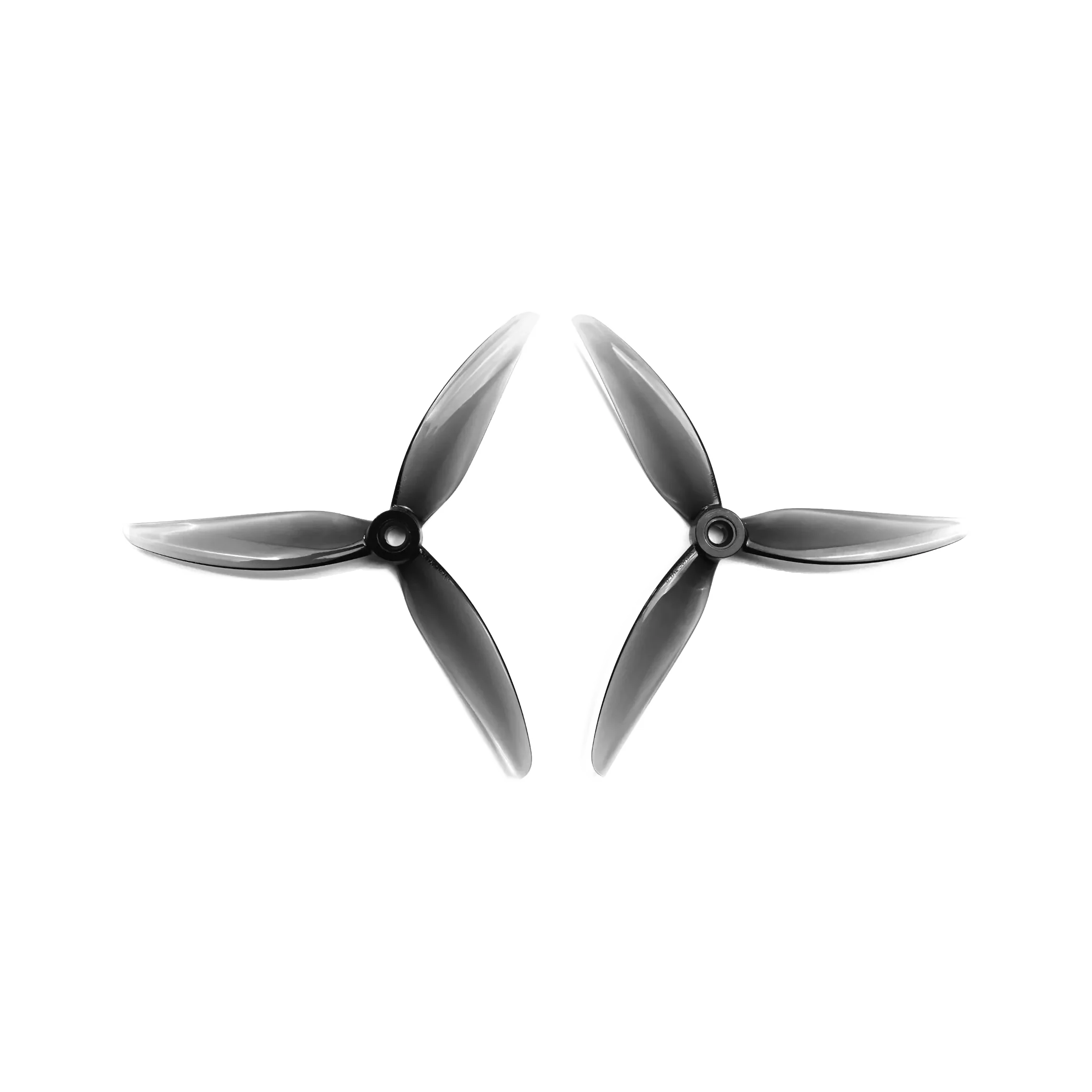 HQProp FlowerPig R29.5 grey propellers — transparent dark-mode product image 2