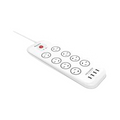 Huntkey Power Board (SAC807) with 8 sockets and 4 USB charging port and surge protection (total 4.0A) [PC]