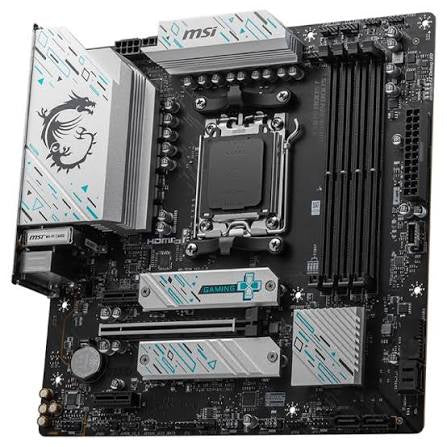 MSI B650M GAMING PLUS WIFI AMD AM5 mATX Motherboard, 4x DDR5, 1x PCI-E x16, 2x PCI-E x1, 2x M.2, 4x SATA, 2x USB 3.2, 4x USB 2.0, 1xUSB Type C[ PC]
