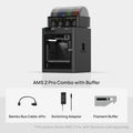 Bambu Lab P1S 3D Printer w/ AMS 2 (AMS Buffer version - Supports only 1 AMS)