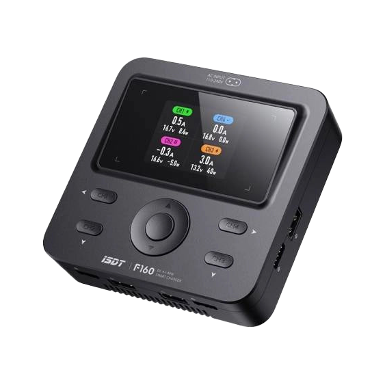 iSDT F160 smart charger dark-mode product image 1