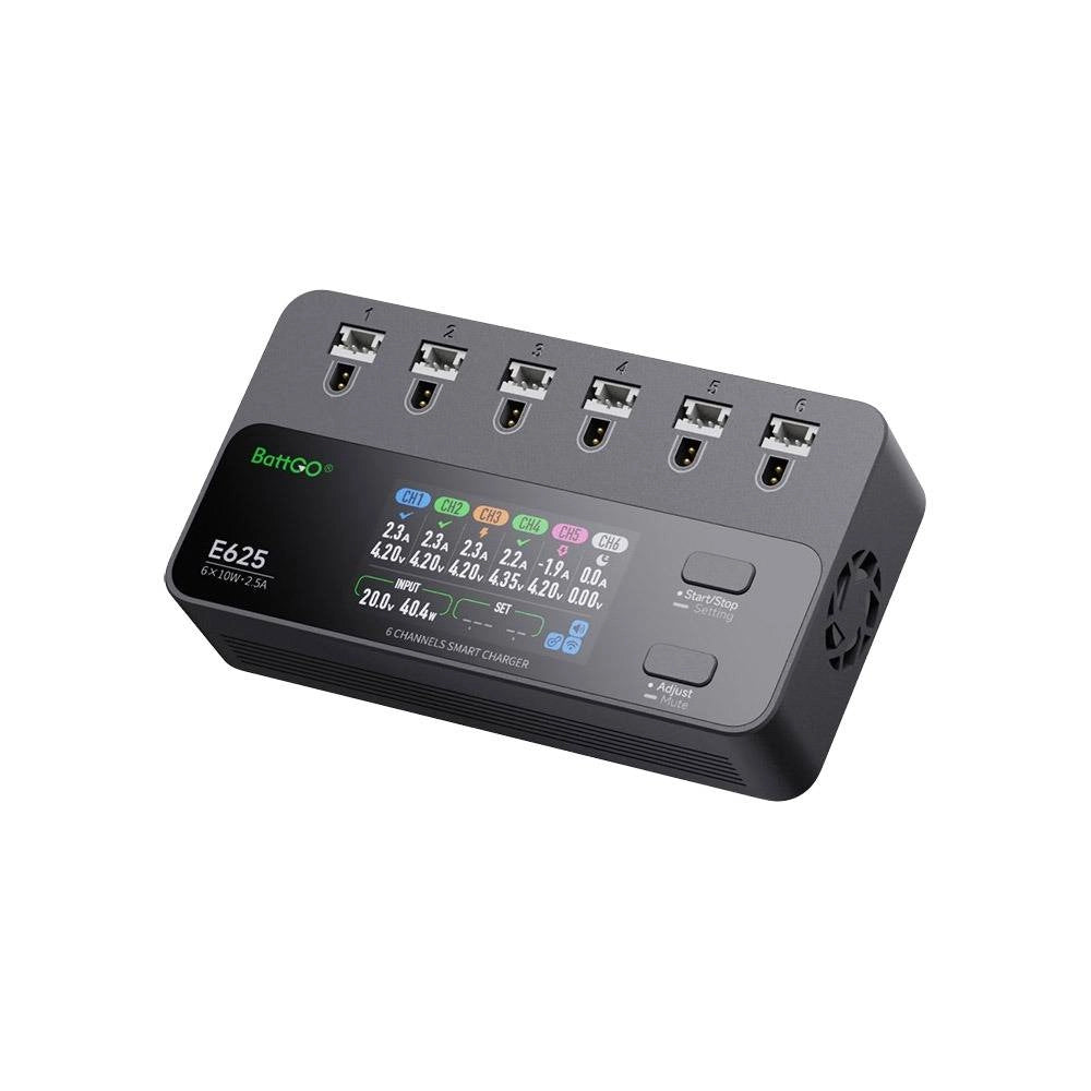 iSDT E625 10W 2.5A 1S 6-Channel Smart Charger