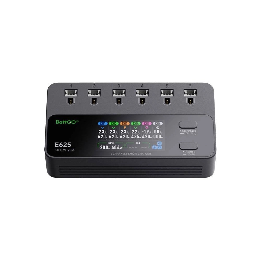 iSDT E625 10W 2.5A 1S 6-Channel Smart Charger