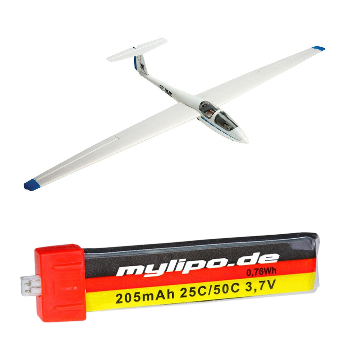 upgrade battery 205mah UMX ASK-21 (EFLU1280) by MMW [DG]