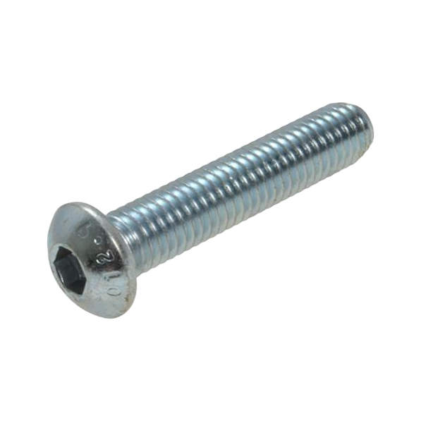 M5 Zinc Grade 12.9 Button Head Socket Screws (3mm Key)