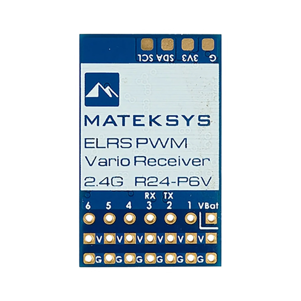 Matek ExpressLRS 2.4GHz PWM Vario Receiver ELRS-R24-P6V (2.4ghz) - dark mode Version 4 image 1