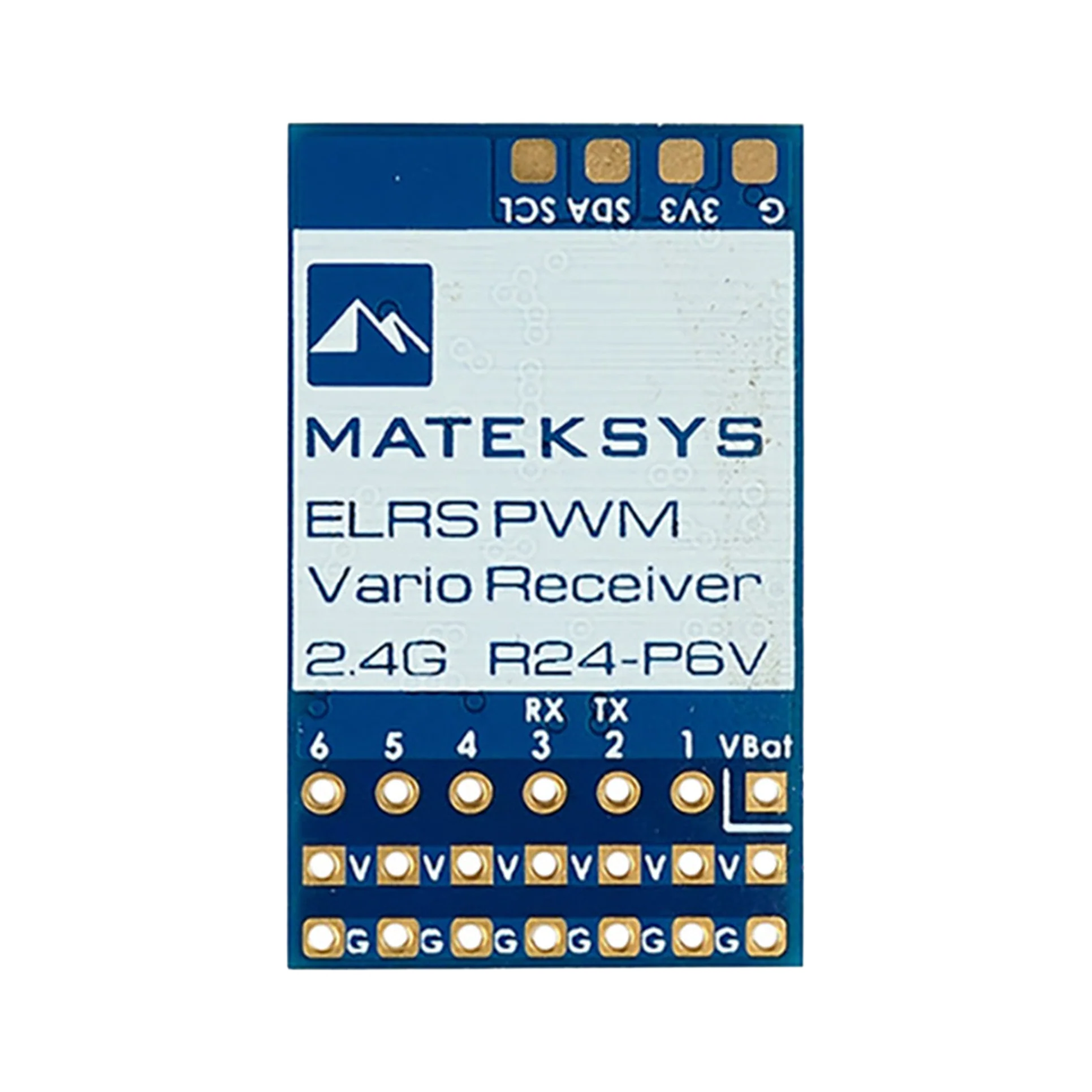 Matek ExpressLRS 2.4GHz PWM Vario Receiver ELRS-R24-P6V (2.4ghz) - dark mode Version 4 image 1