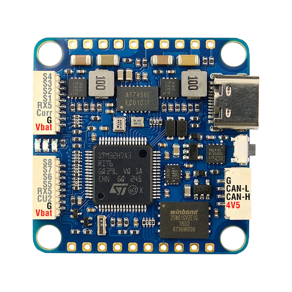 Matek H7A3-SLIM Flight Controller - transparent dark mode image 1