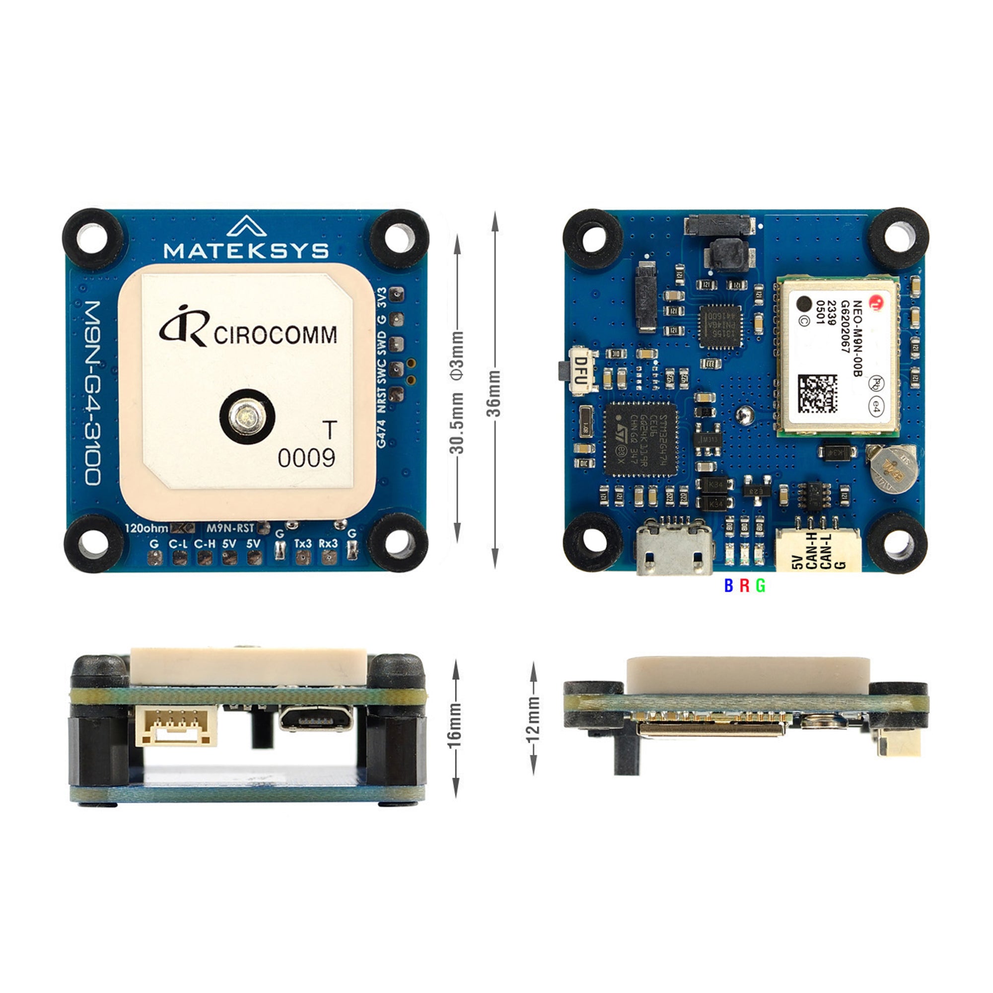 Matek GNSS M9N-G4-3100