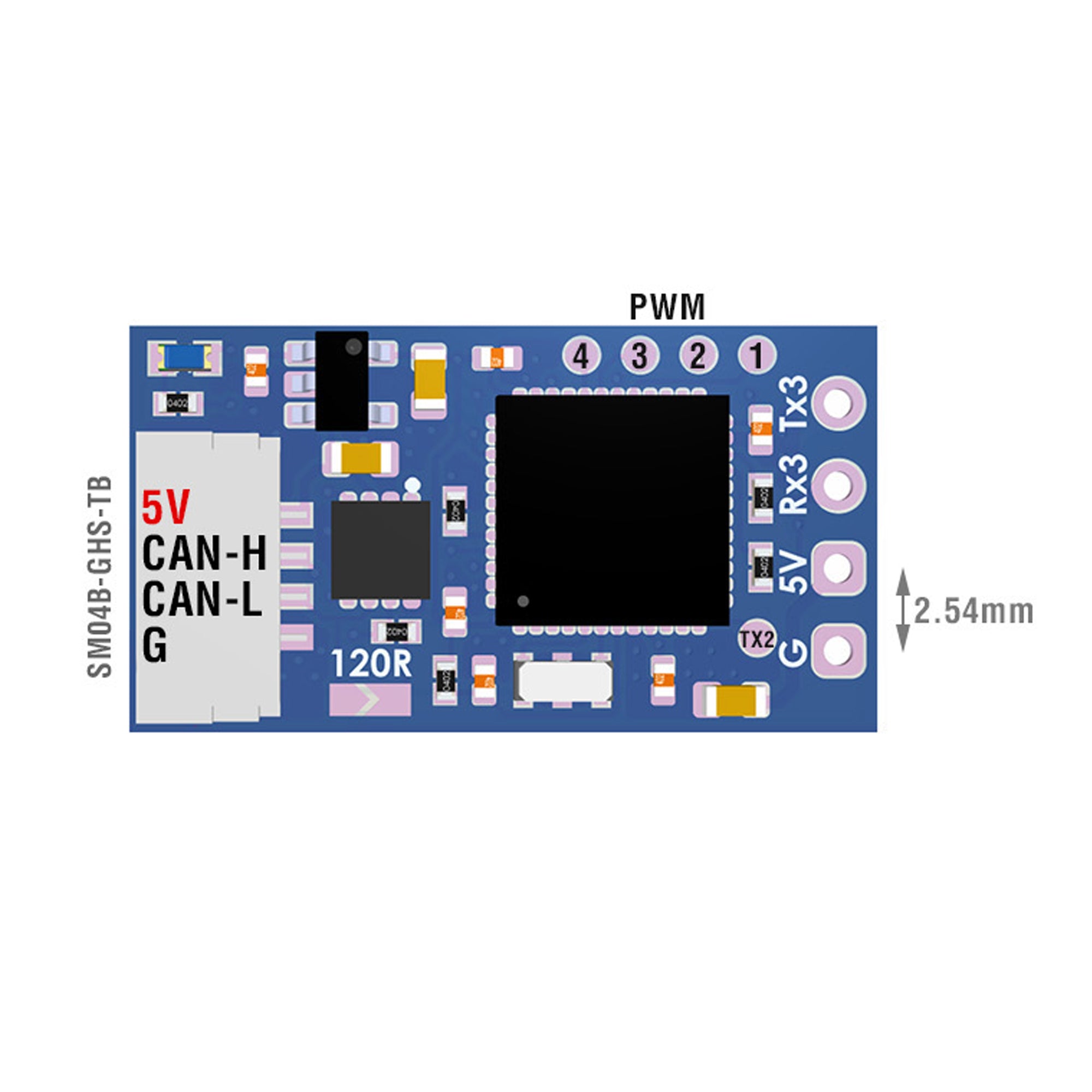 Matek AP_PERIPH CAN RC Input Adapter, CAN-L4-RC
