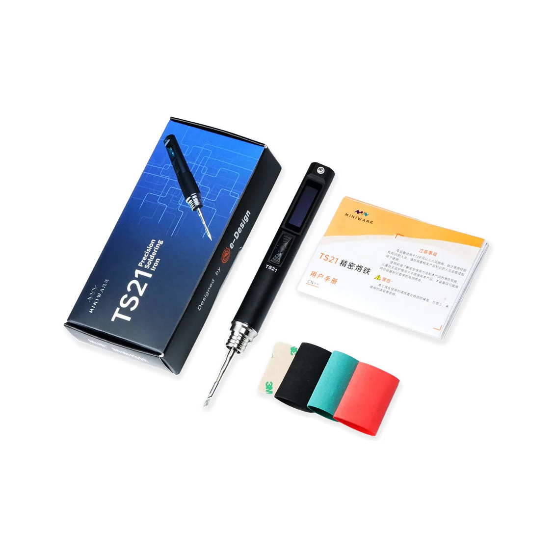 Miniware TS21 Precision Soldering Iron dark mode image 2