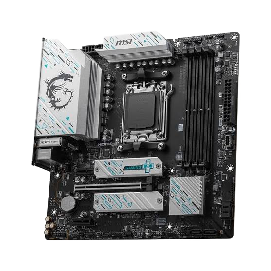 MSI B650M GAMING PLUS WIFI AMD AM5 mATX Motherboard, 4x DDR5, 1x PCI-E x16, 2x PCI-E x1, 2x M.2, 4x SATA, 2x USB 3.2, 4x USB 2.0, 1xUSB Type C[ PC]