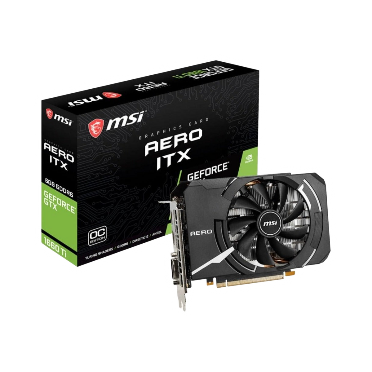 MSI nVidia Geforce GTX 1660 Ti AERO ITX 6GB OC GDDR6 7680x4320 DP1.4 HDMI2.0 1830 MHz G-SYN VR (LS) [PC]