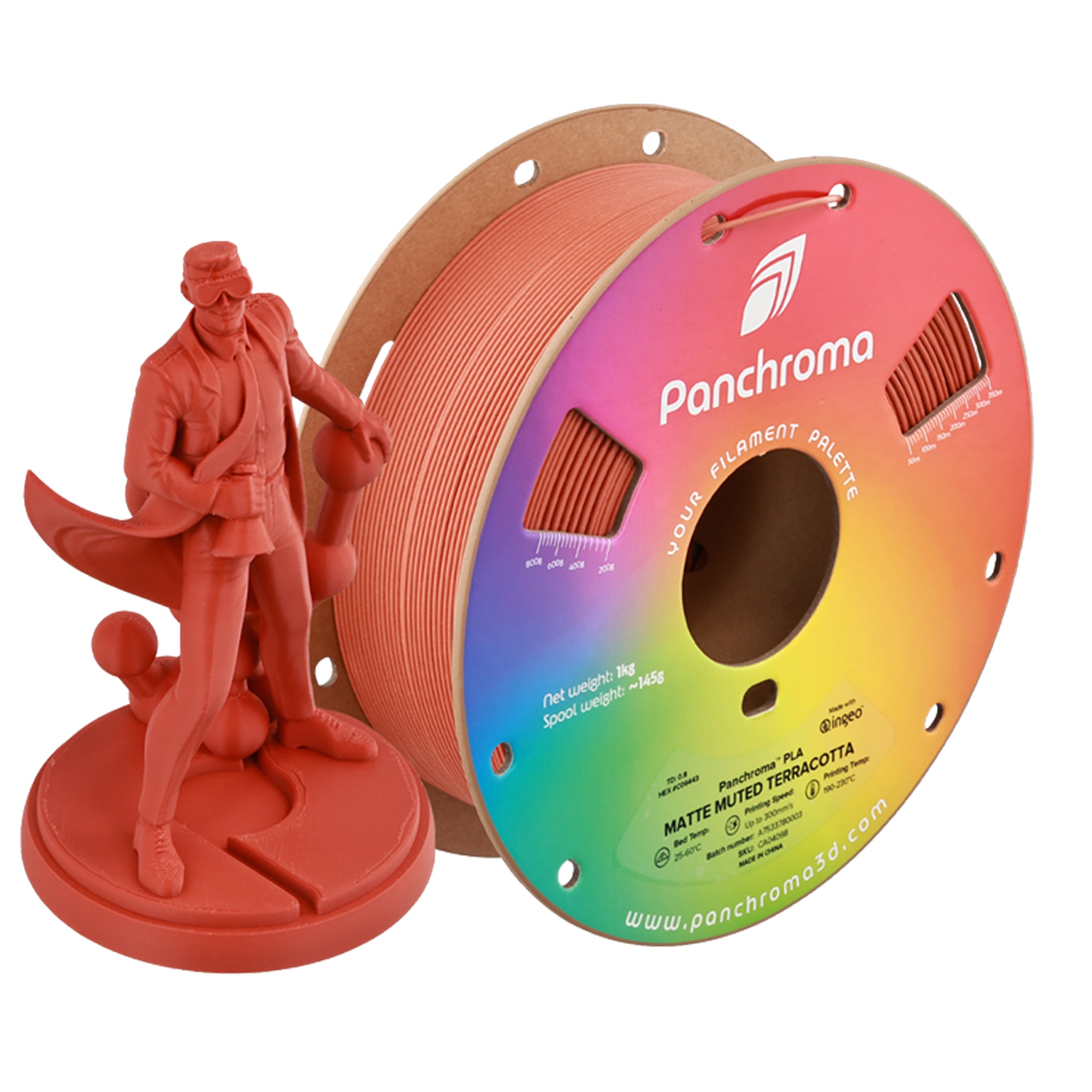 Panchroma Matte PLA Filament 1.75mm 1kg ( Formerly Polymaker PolyTerra PLA)