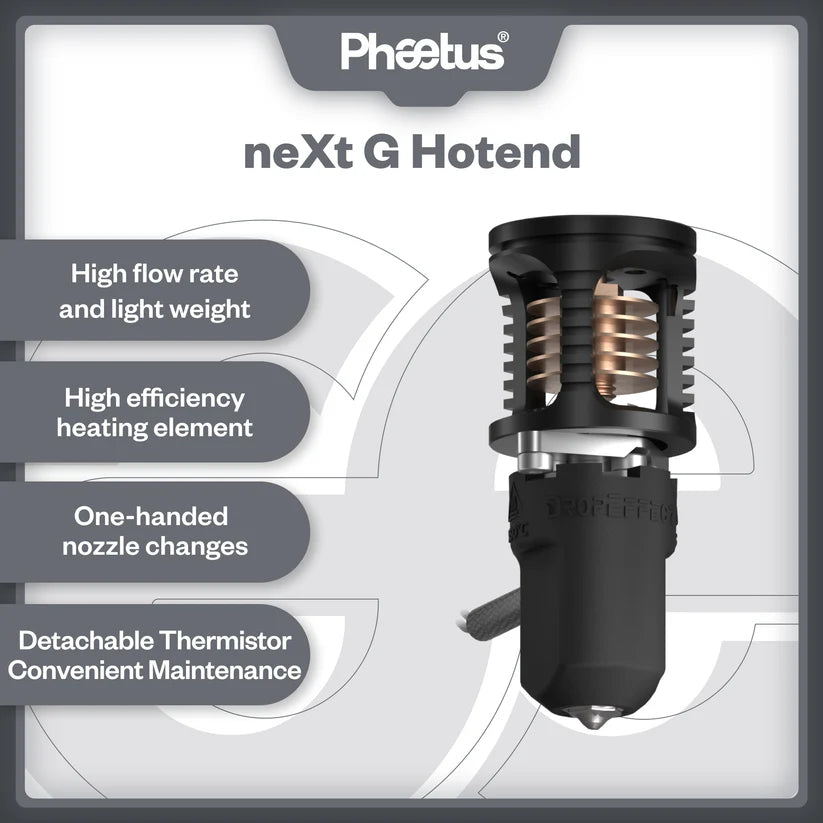 Phaetus DropEffect neXtG Fiber Extreme Gradient Hotend PT1000 320 Degrees degrees