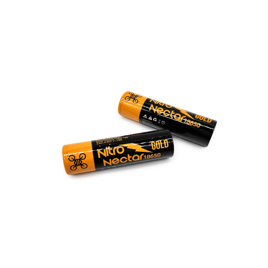 NewBeeDrone Nitro Nectar Gold 3000mAh 1S Tabless 18650 Battery 2pc [DG]