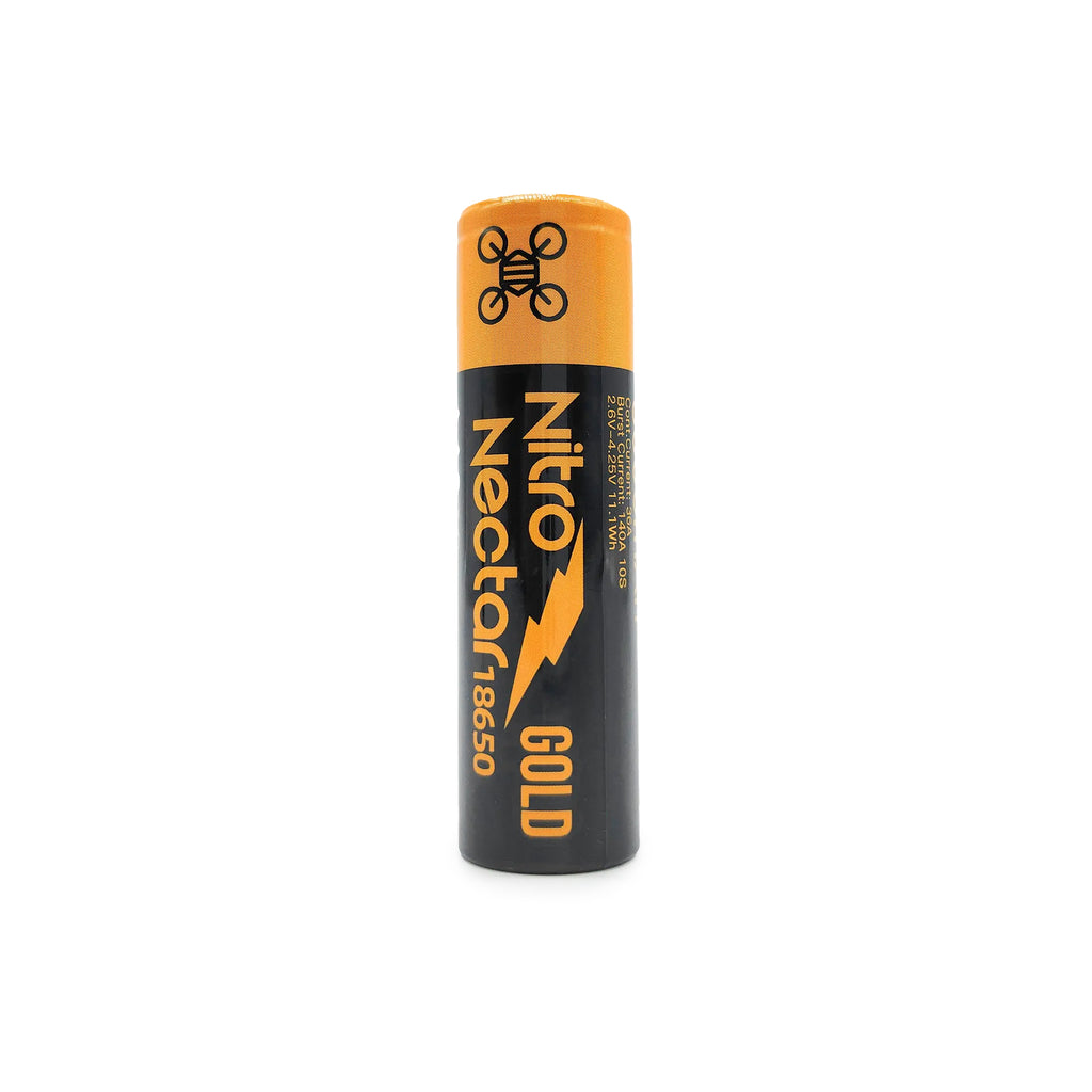 NewBeeDrone Nitro Nectar Gold 3000mAh 1S Tabless 18650 Battery 2pc [DG]