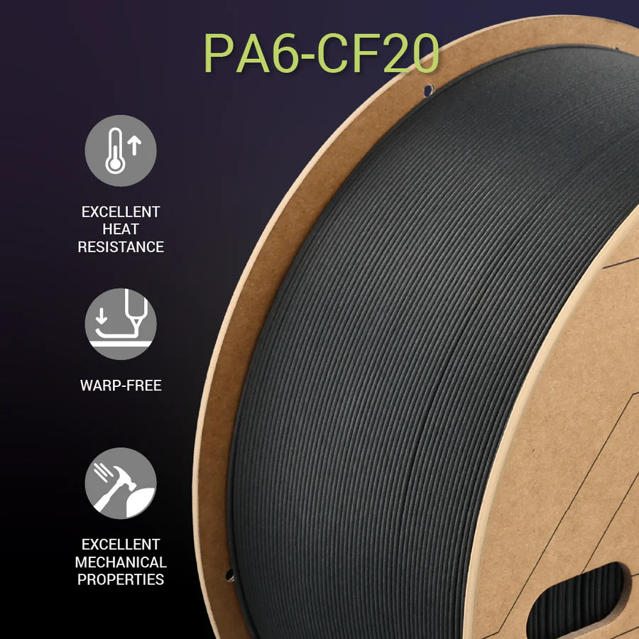 Polymaker Fiberon PA6-CF20 1.75mm Filament 3kg (Formerly PolyMide PA6-CF)