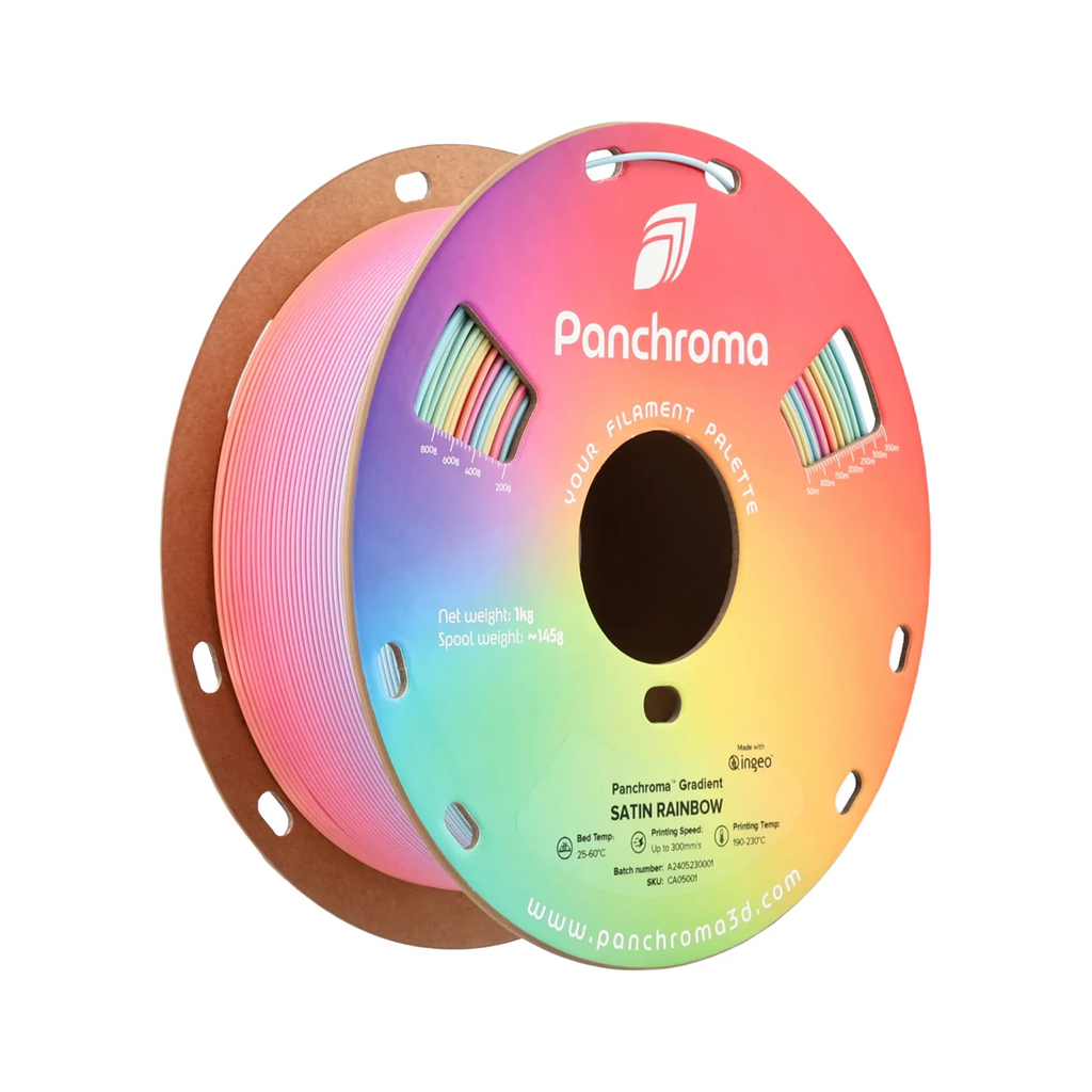 Polymaker Panchroma Gradient Satin Rainbow PLA 1.75mm Filament 1kg - dark mode image 1