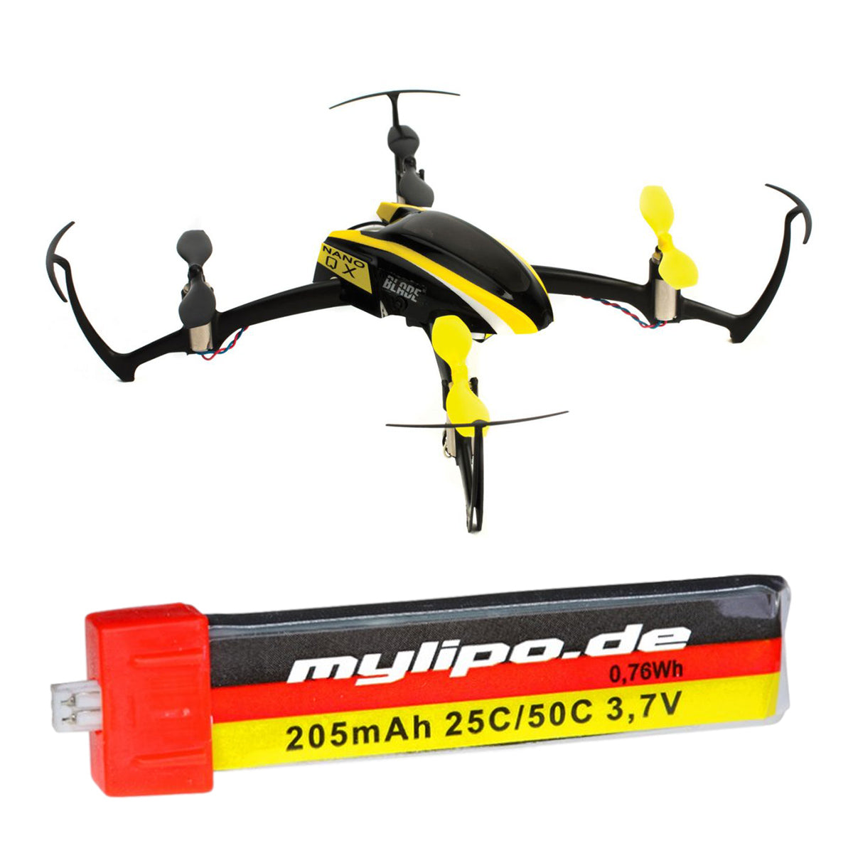 upgrade battery 205mah Blade Nano QX (BLH7600, BLH7680) by MMW [DG]