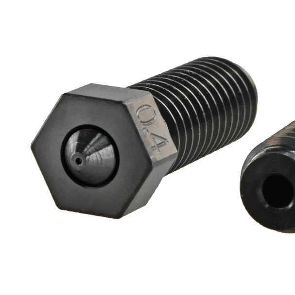Phaetus tungsten carbide nozzle on transparent background with subtle white halo