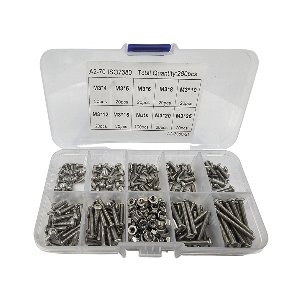 M3 Button Head 280pcs Bolt Fastener Kit By Phaser FPV