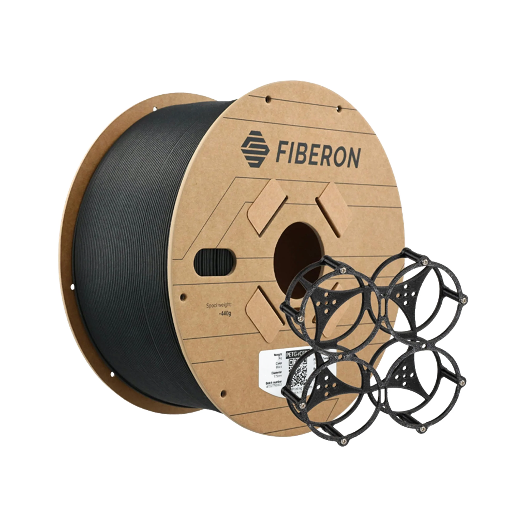 Polymaker Fiberon PETG-rCF08 1.75mm Filament 3kg dark mode image 2